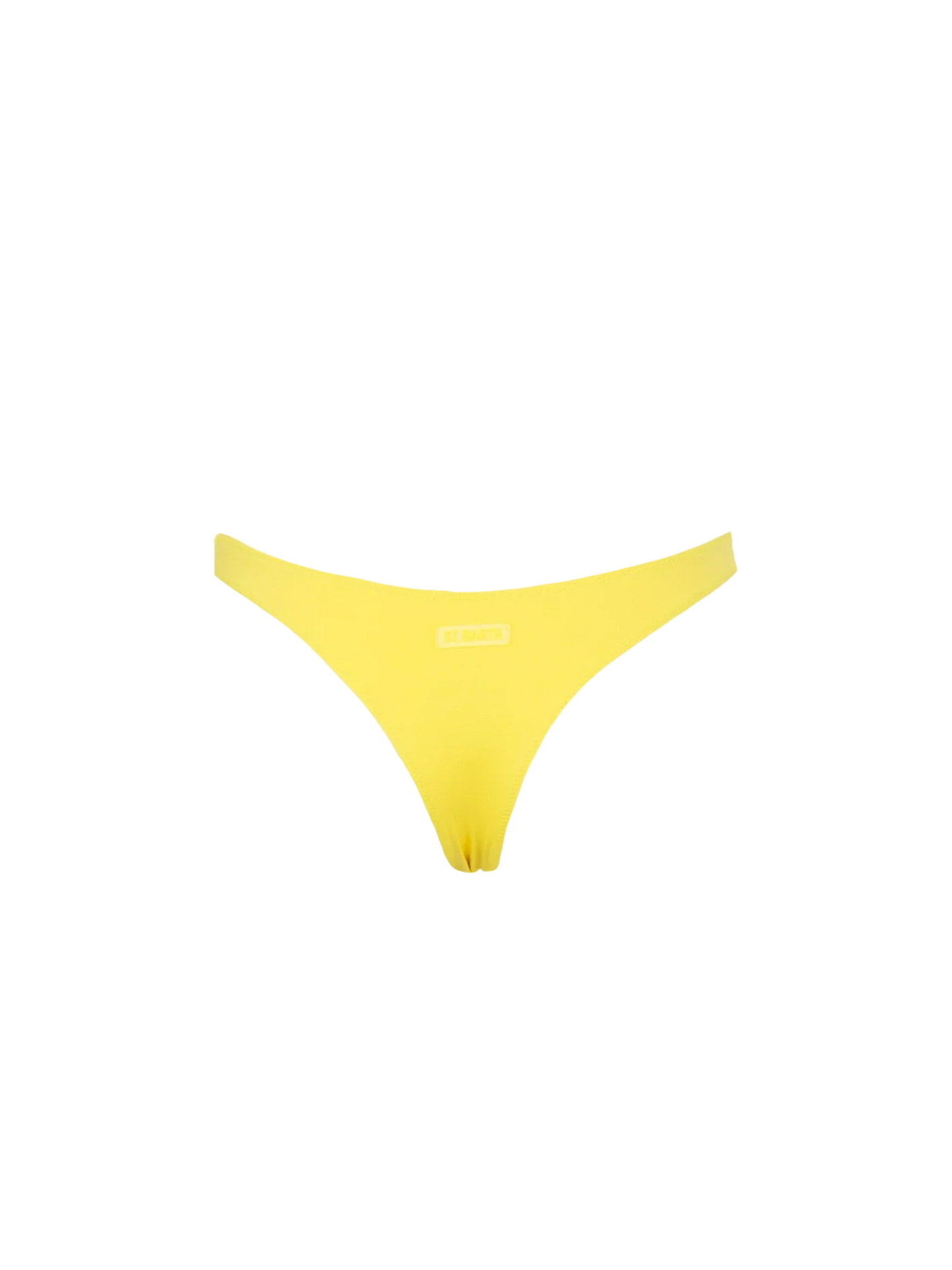 Woman pale yellow cheeky swim briefs Naomi