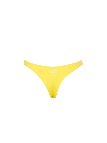 Woman pale yellow cheeky swim briefs Naomi