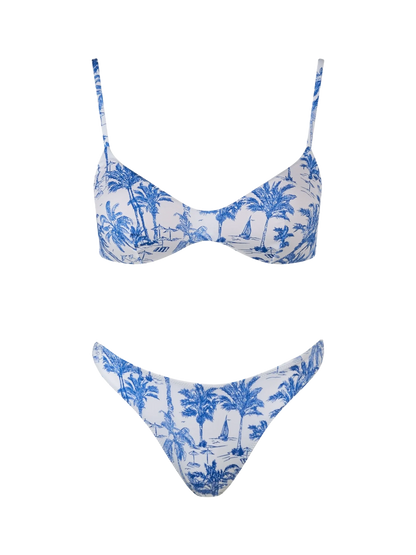 Woman Toile de Jouy scoop bralette bikini May Naomi