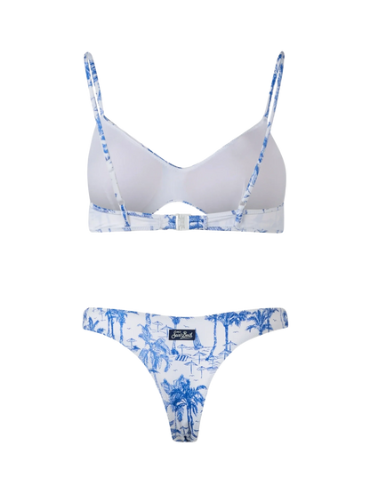 Woman Toile de Jouy scoop bralette bikini May Naomi