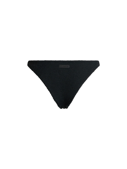 Woman black crinkle cheeky swim briefs Naomi