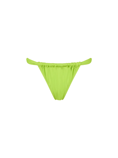 Woman lime green cheekiest swim briefs Noelle