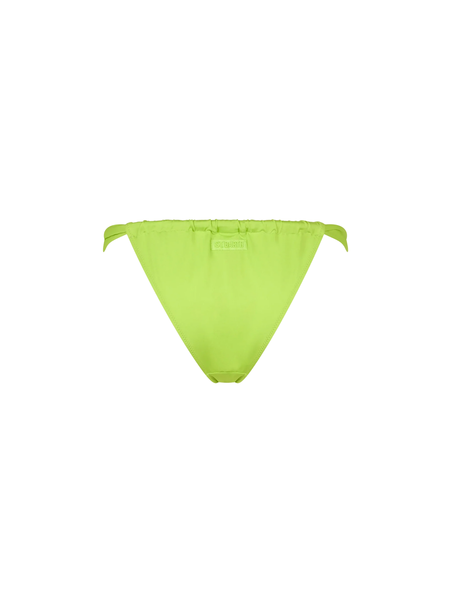 Woman lime green cheekiest swim briefs Noelle