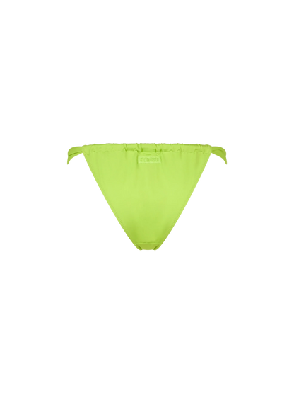 Woman lime green cheekiest swim briefs Noelle