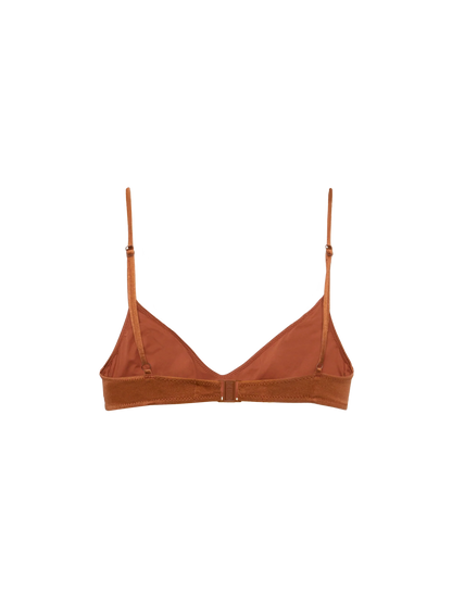 Paloma brown scoop bralette with rhinestone embellishment