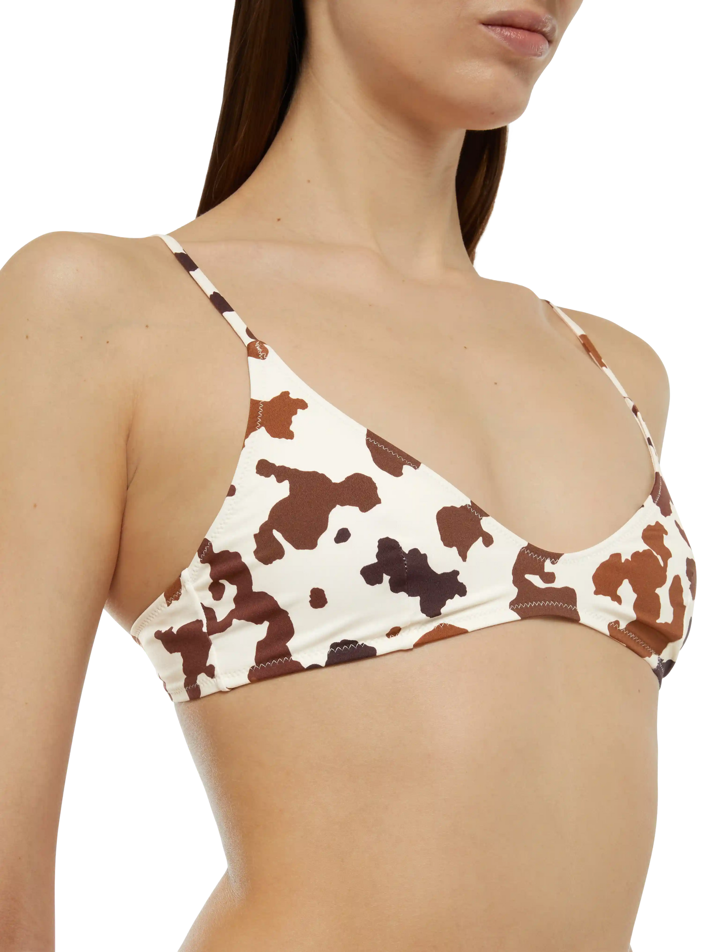 Paloma scoop bralette with cow skin print