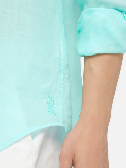Water green linen shirt Pamplona