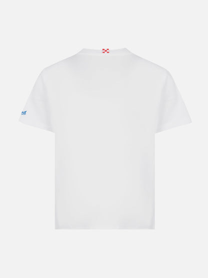 Portofino Jr cotton jersey t-shirt with King of the Beach embroidery