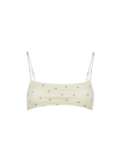 Sadie bralette top with polka dots print