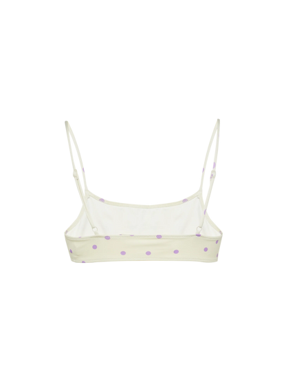 Sadie bralette top with polka dots print