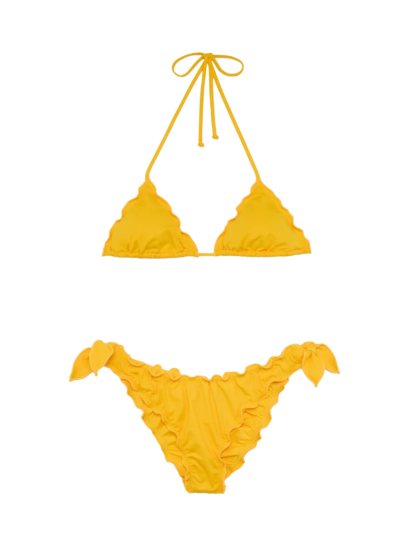 White yellow classic triangle bikini Sagittarius Moon