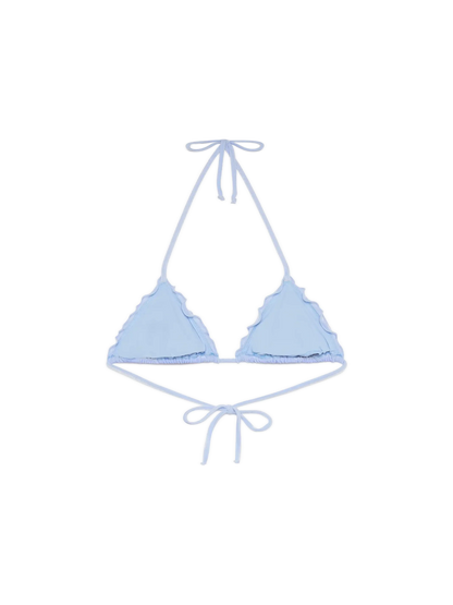 Sagittarius light blue velvet classic triangle top