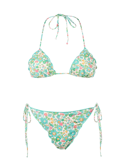 Woman Betsy classic triangle bikini Sagittarius Miami | MADE WITH LIBERTY FABRIC