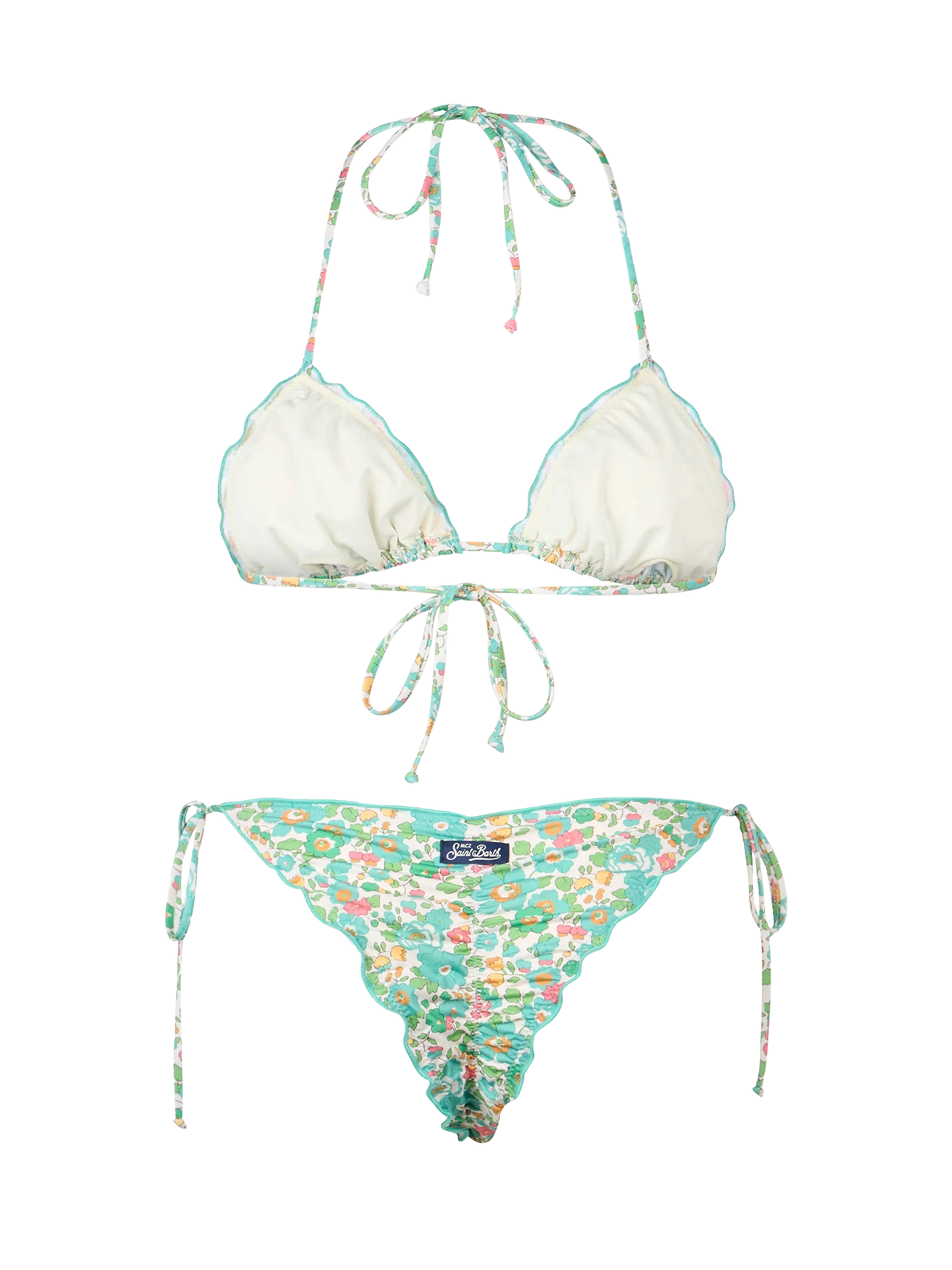 Woman Betsy classic triangle bikini Sagittarius Miami | MADE WITH LIBERTY FABRIC
