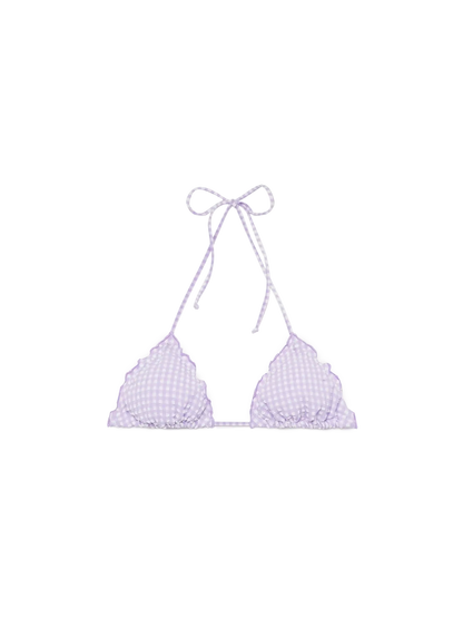 Sagittarius seersucker classic triangle top with gingham print
