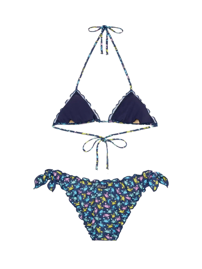 Sarius triangle classic bikini with crab print