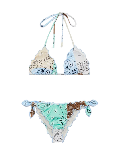 Sarius triangle classic bikini with bandanna print