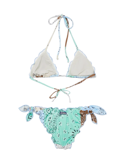 Sarius triangle classic bikini with bandanna print
