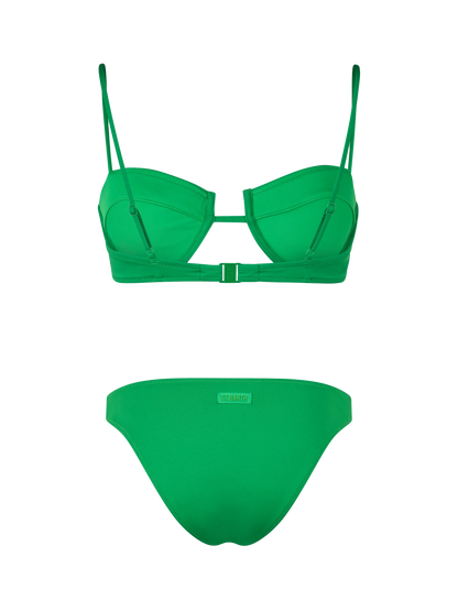 Woman green underwired bralette bikini Salina Lido