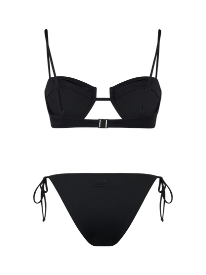 Woman black underwired bralette bikini Salina Virgo