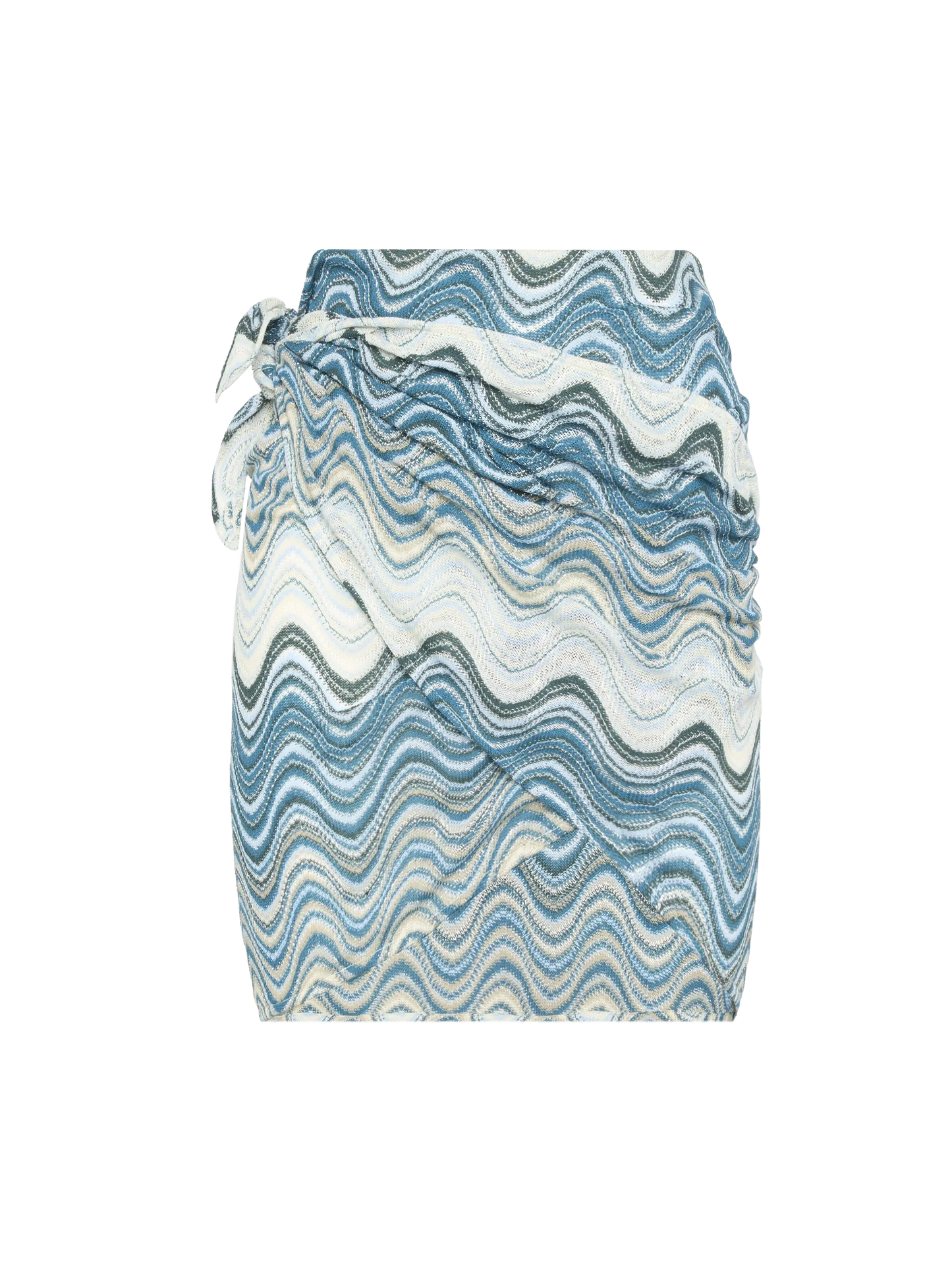 Sery short raschel pareo with wavy pattern