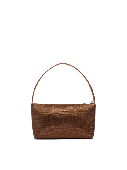 Mini bag Strassy with brown rhinestones