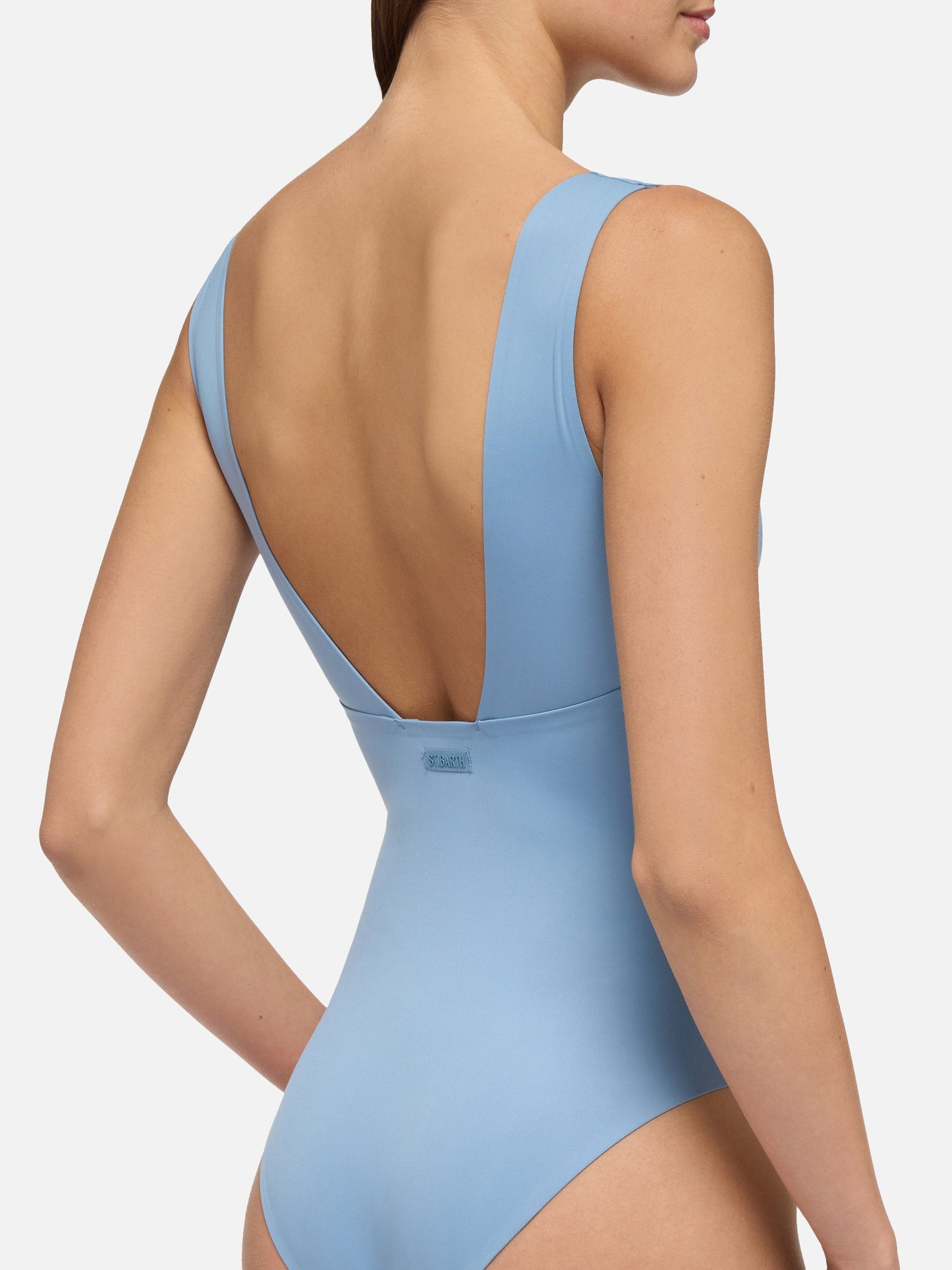 Sylvia avio blue Sangallo lace dress