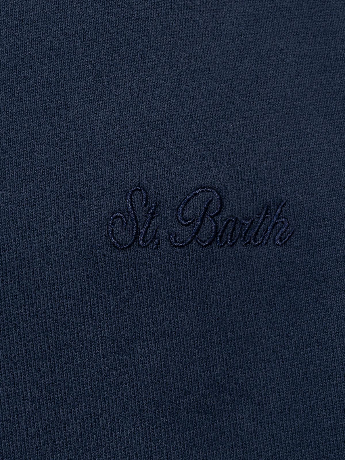 Man navy blue sweatshirt Tribeca with St. Barth embroidery