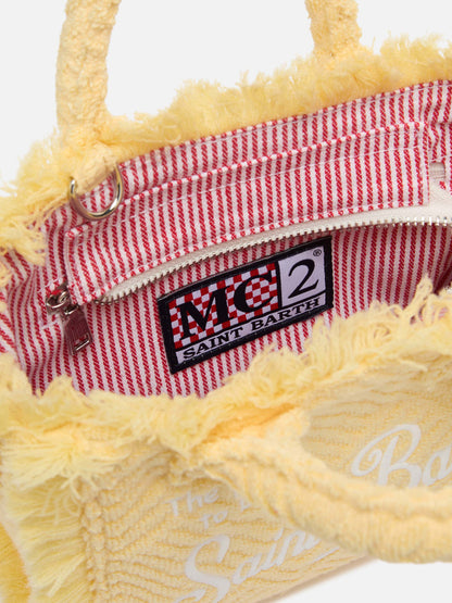 Yellow lines embossed Mini Vanity Sponge Bag