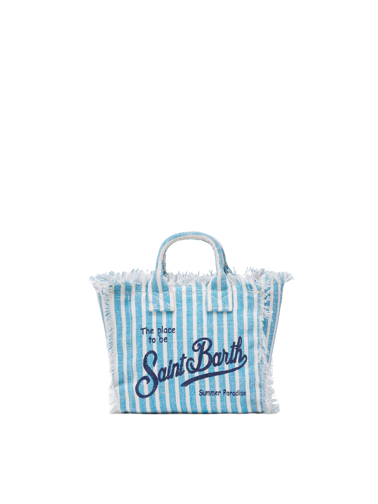 Mini Vanity Linen bag with striped print - MC2 Saint Barth