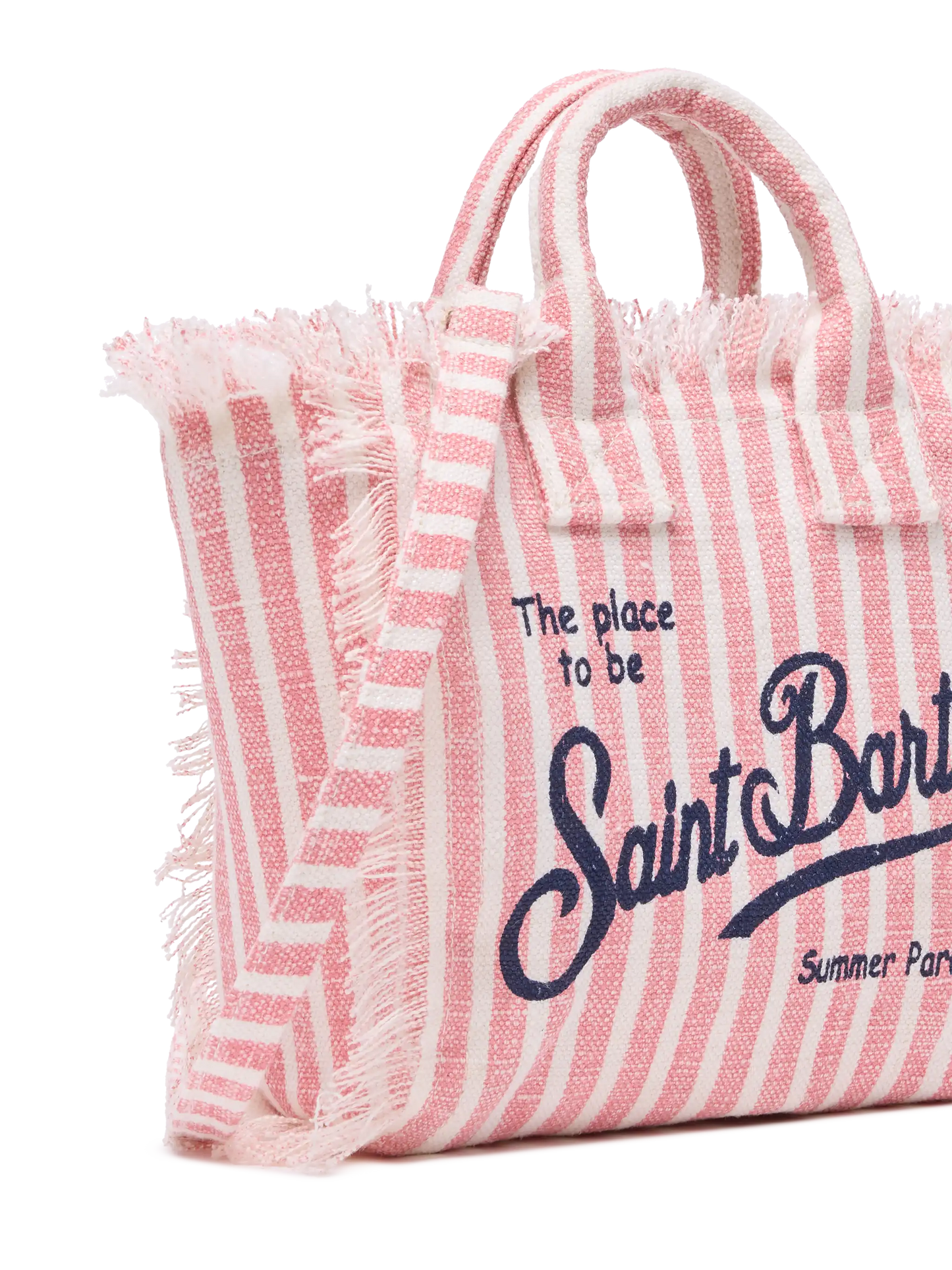 Mini Vanity Linen bag with striped print - MC2 Saint Barth