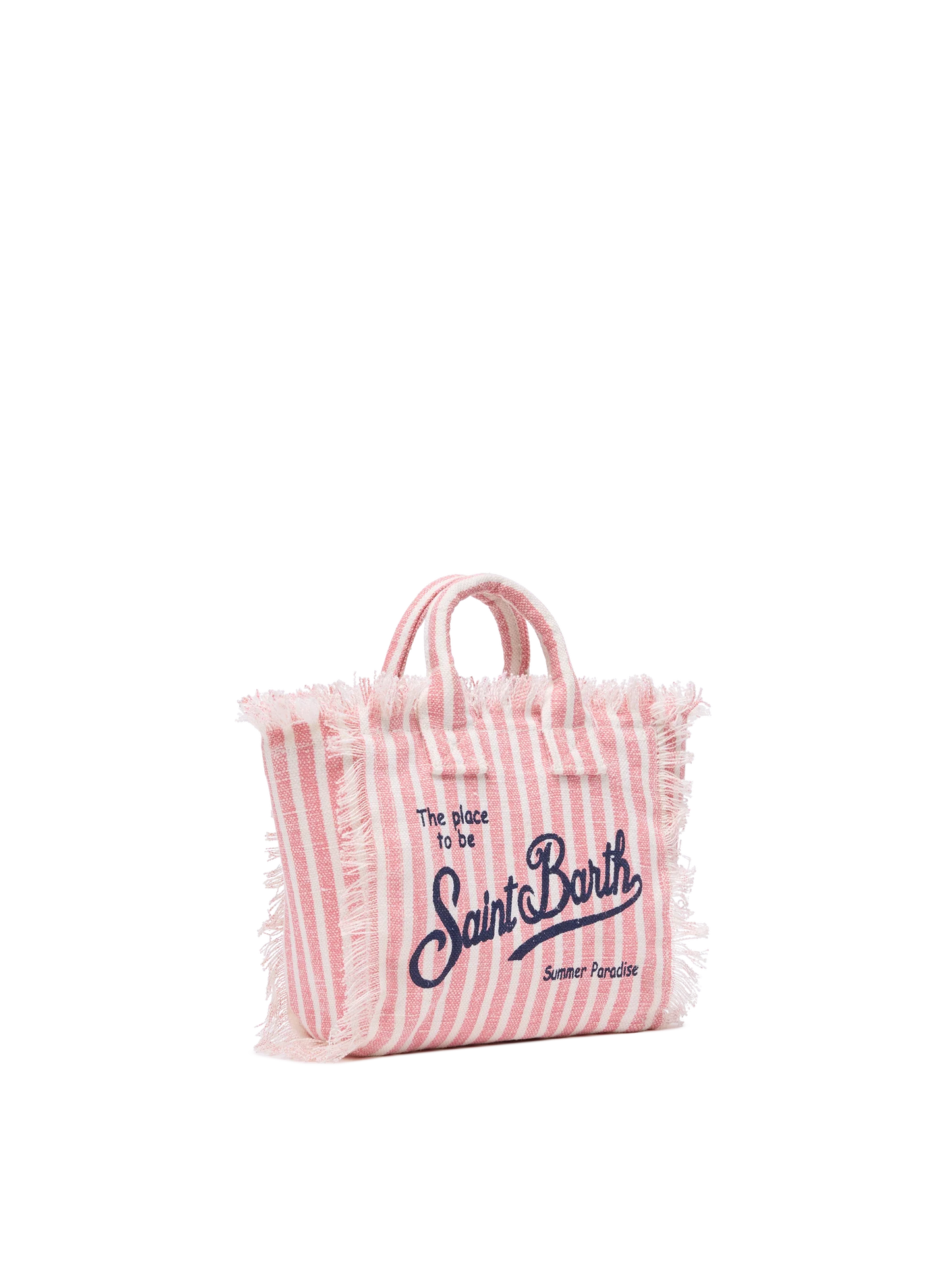 Mini Vanity Linen bag with striped print - MC2 Saint Barth