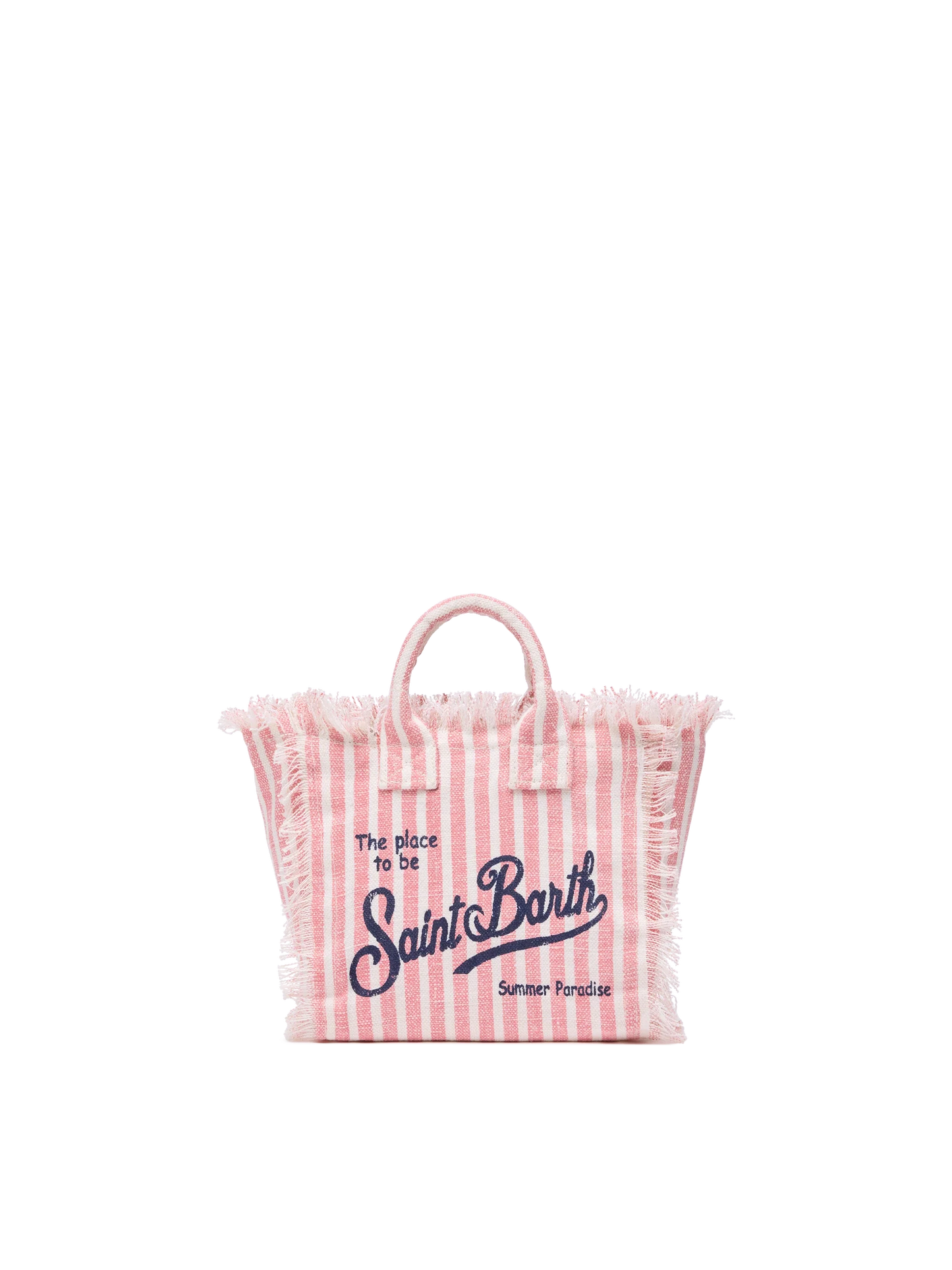 Mini Vanity Linen bag with striped print - MC2 Saint Barth