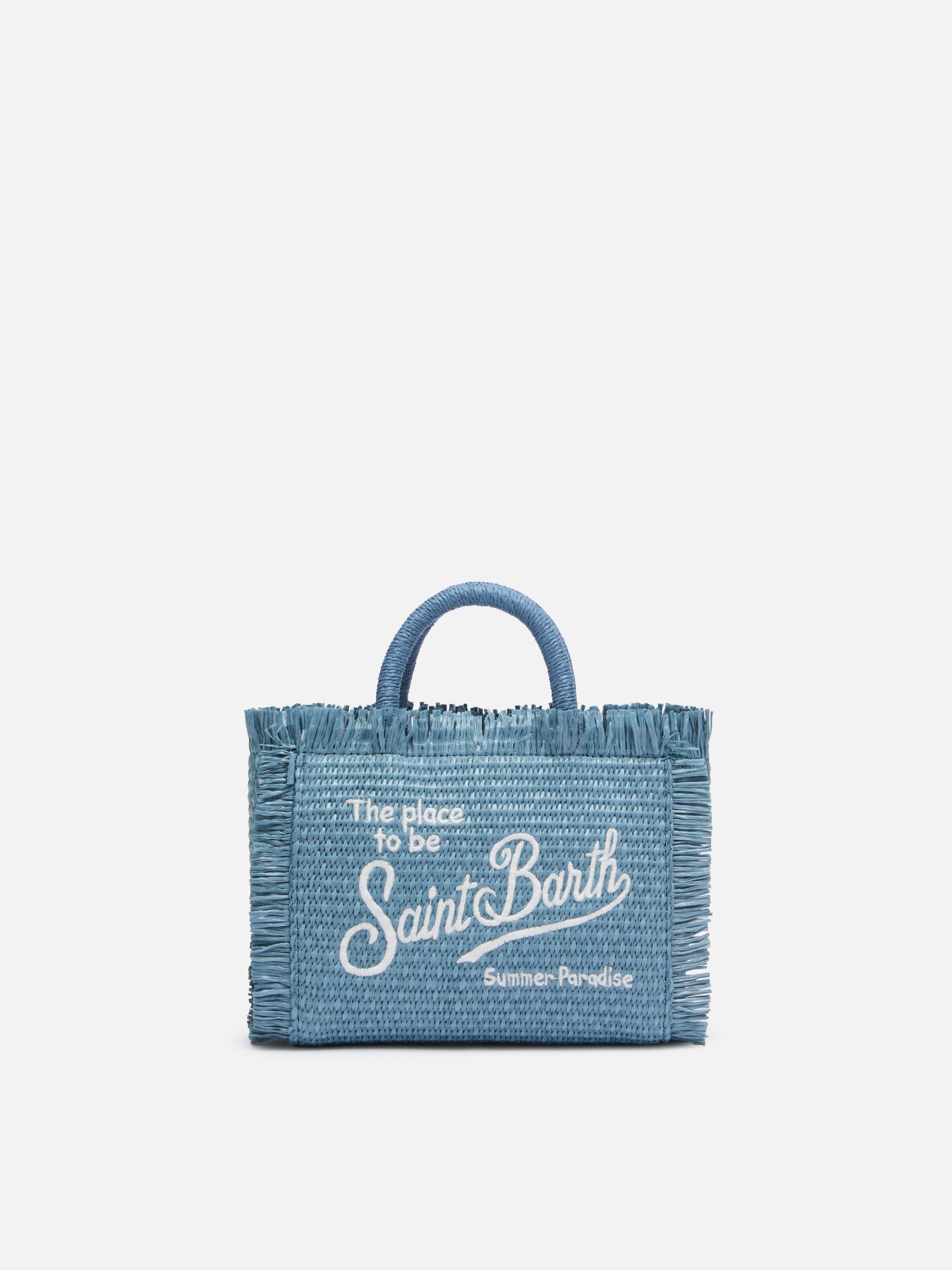 Denim Mini Vanity Straw effect bag - MC2 Saint Barth