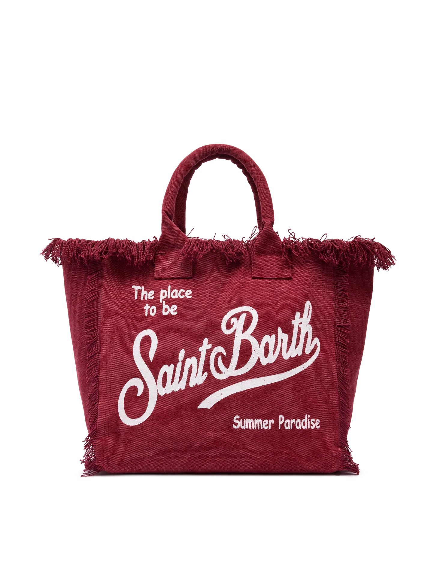 Burgundy cotton canvas Vanity tote bag - MC2 Saint Barth