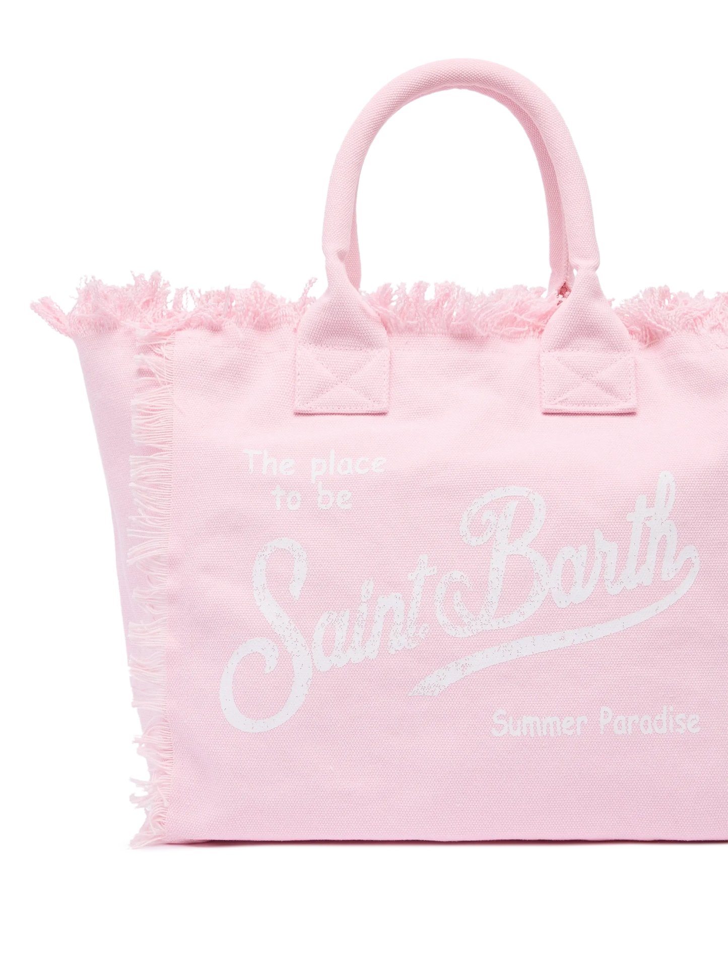 Pink cotton canvas Vanity tote bag