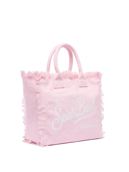 Pink cotton canvas Vanity tote bag