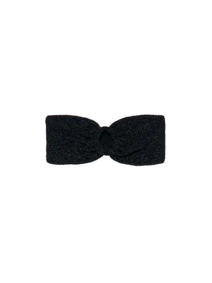 Yulia black lurex crinkle bandeau top