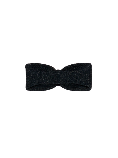Yulia black lurex crinkle bandeau top
