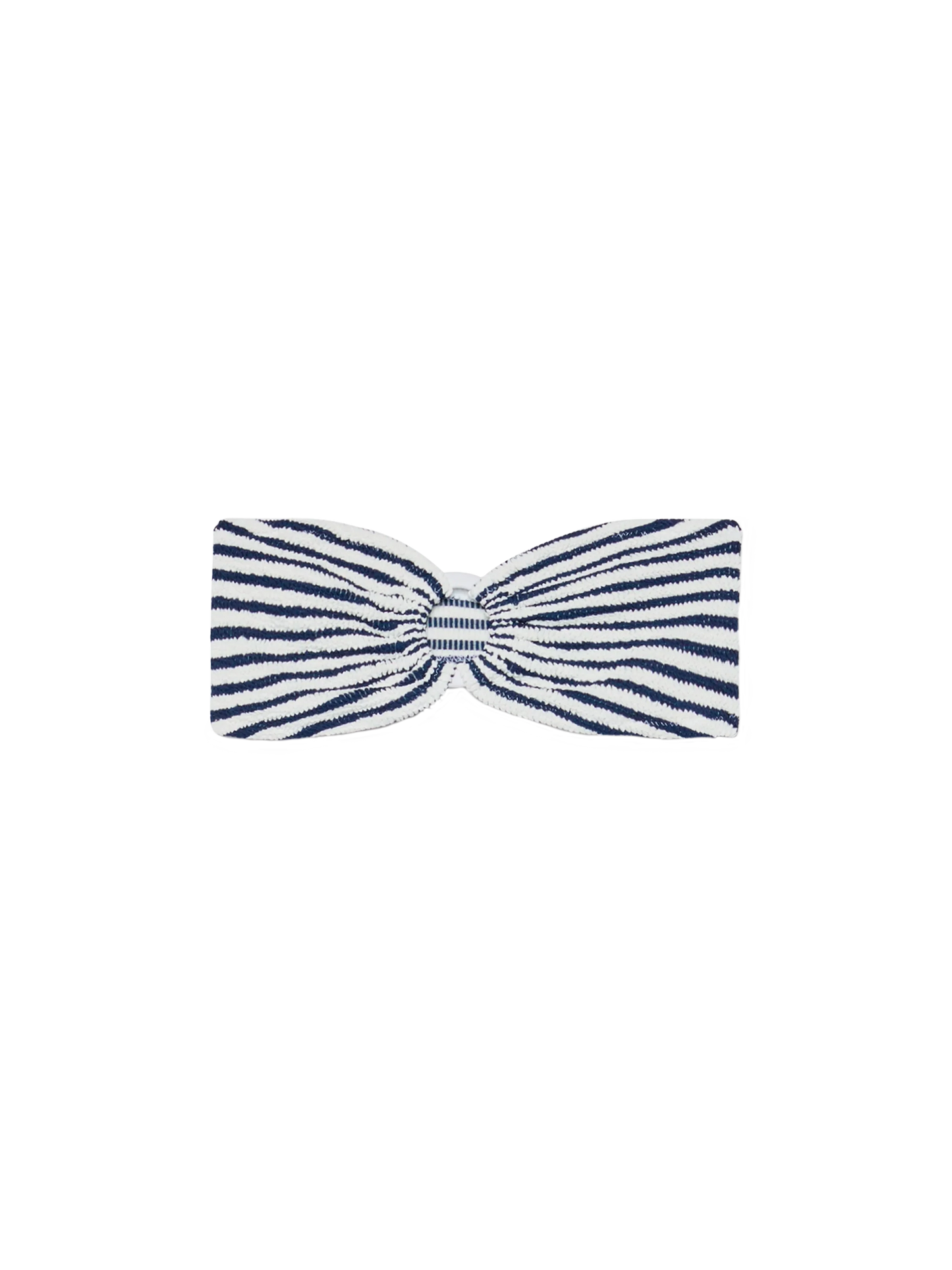 Yulia crinkle bandeau top with striped print