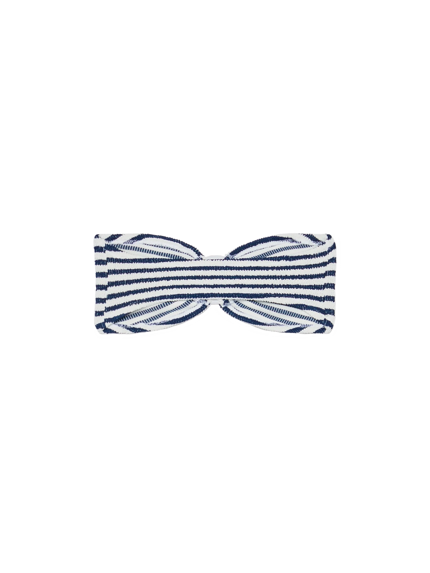Yulia crinkle bandeau top with striped print