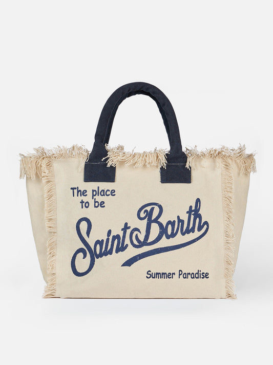 Off-white cotton canvas Vanity tote bag - MC2 Saint Barth