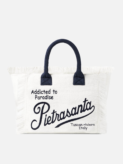 Vanity terry shoulder bag with Pietrasanta embroidery - MC2 Saint Barth