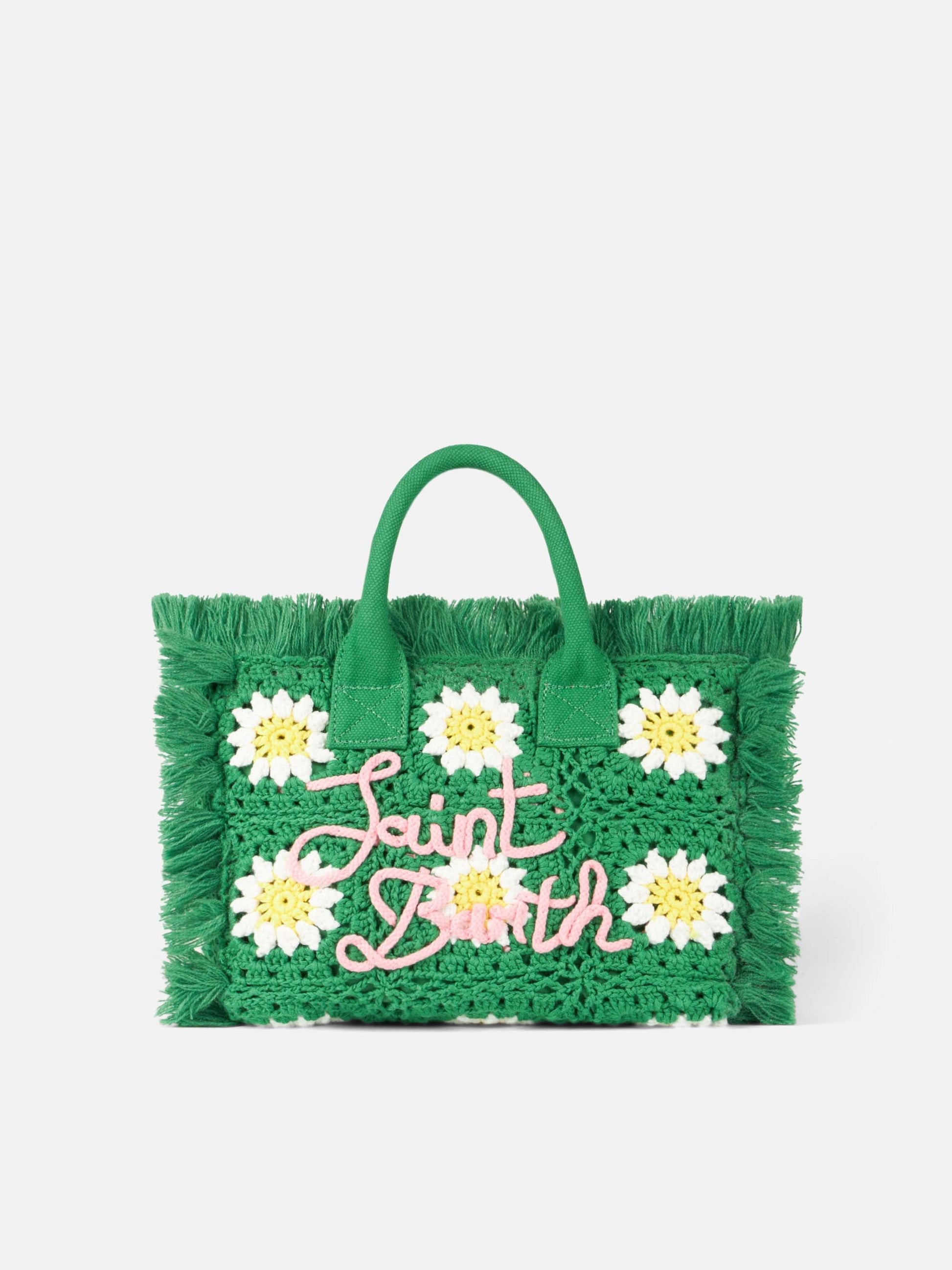 Colette handbag with crochet flower patches - MC2 Saint Barth